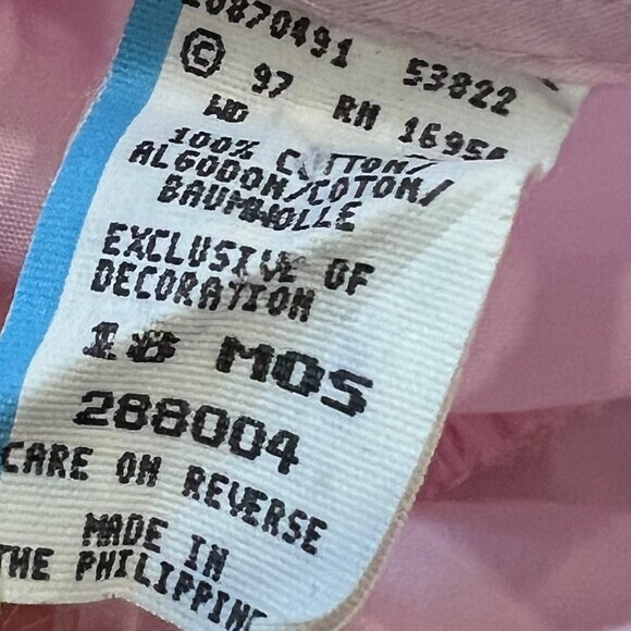 Vintage Smocked Baby Dress With Easter Bunny Embroidery 18 Mo Pink - Picture 4 of 6